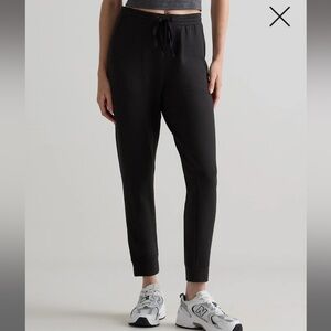 Quince Super Soft Fleece Jogger Sweatpants Comfy Black Size Small